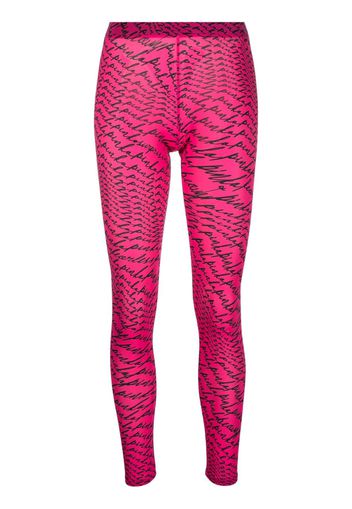 PINKO Leggings mit Logo-Muster - Rosa