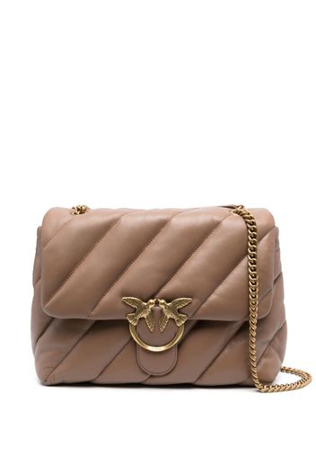 PINKO Love Big Puff leather shoulder bag - Nude