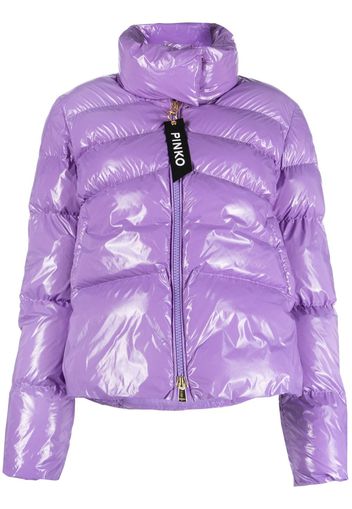 PINKO quilted zipped puffer jacket - Violett