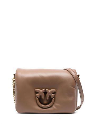 PINKO Love Click Puff leather shoulder bag - Nude