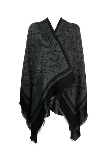 PINKO monogram knitted cape - Grau