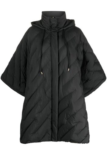 PINKO Mutex quilted hooded cape - Schwarz