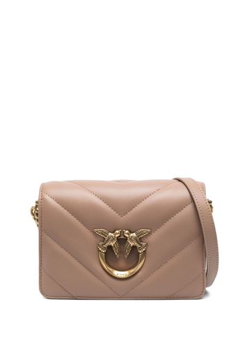 PINKO mini Love Click crossbody bag - Nude