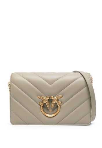 PINKO Classic Love leather shoulder bag - Grün