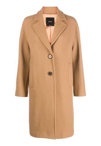 PINKO notched-lapel single-breasted coat - Braun