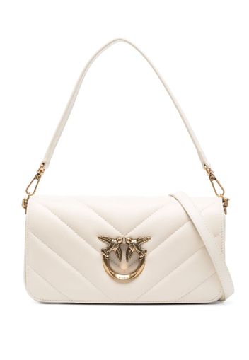 PINKO Love Birds quilted leather bag - Nude