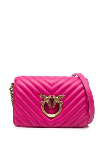 PINKO Love Click quilted crossbody bag - Rosa