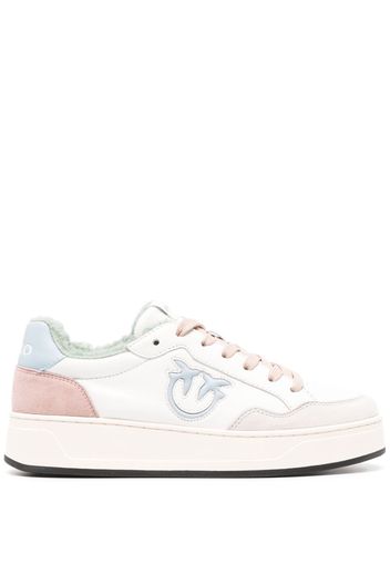 PINKO Love Birds-embossed sneakers - Weiß