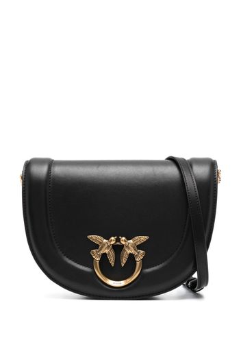 PINKO Love Birds leather crossbody bag - Schwarz