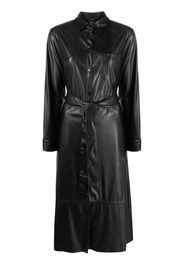 Pinko Maris faux-leather belted dress - Schwarz