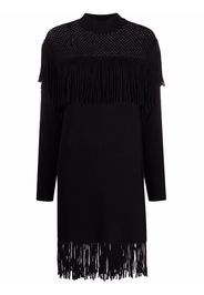 Pinko fringed knitted dress - Schwarz