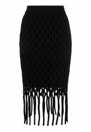 PINKO macramé fringed skirt - Schwarz