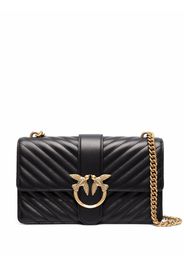 Pinko quilted leather satchel bag - Schwarz