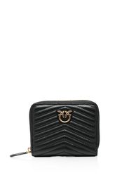 PINKO quilted leather purse - Schwarz