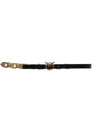 PINKO logo-buckle leather belt - Schwarz