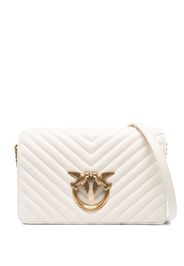 PINKO Love Click quilted shoulder bag - Nude