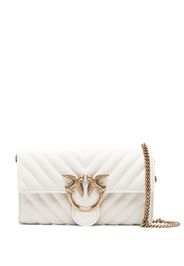 PINKO Love One quilted shoulder bag - Weiß