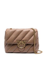 PINKO Love Big Puff leather shoulder bag - Nude