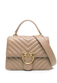 PINKO Love One quilted shoulder bag - Nude