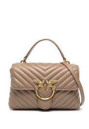 PINKO Love quilted leather shoulder bag - Braun