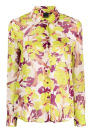 PINKO floral-print button-up shirt - Violett