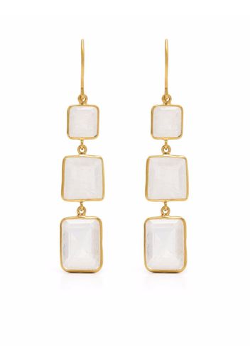 PIPPA SMALL 18kt yellow gold First Frost moonstone earrings