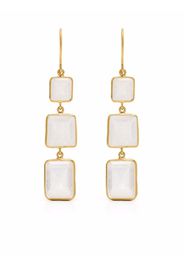 PIPPA SMALL 18kt yellow gold First Frost moonstone earrings