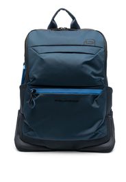 PIQUADRO debossed-logo detail backpack - Blau