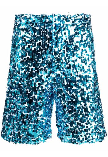 Plan C sequinned Bermuda shorts - Blau