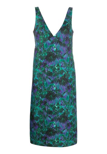 Plan C floral-print sleeveless midi dress - Grün