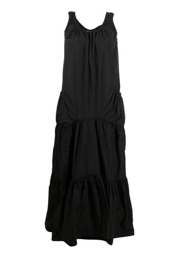 Plan C sleeveless tiered maxi dress - Schwarz