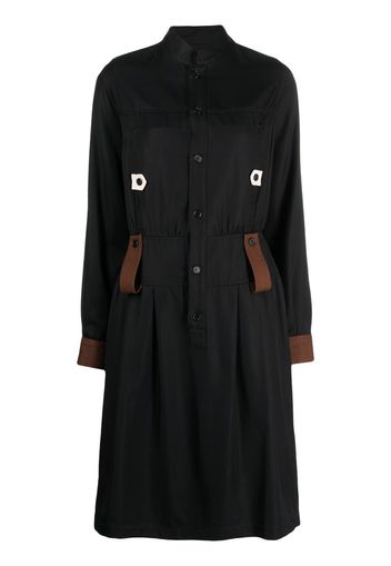 Plan C button-up shirt dress - Schwarz