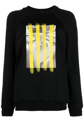 Plan C graphic-print detail sweatshirt - Schwarz