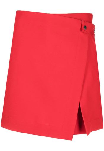 Plan C asymmetric-wrap mini skort - Rot