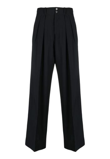 Plan C wide-leg tailored trousers - Schwarz