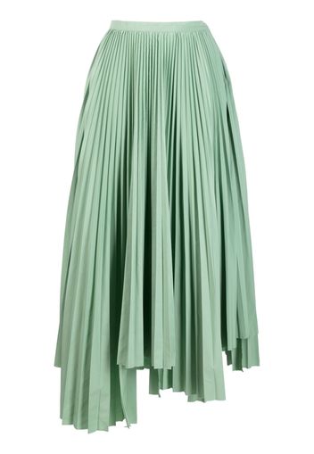 Plan C asymmetric pleated skirt - Grün