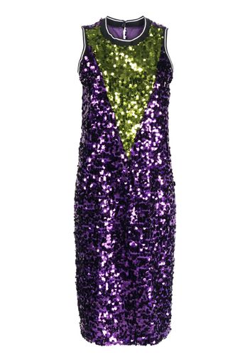 Plan C colour-block sequin midi dress - Violett