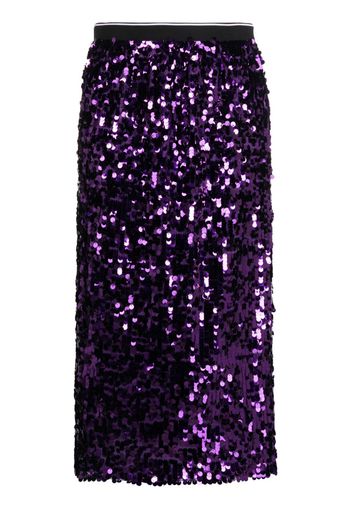 Plan C sequin-embellished midi skirt - Violett