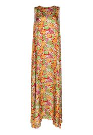 Plan C Maxikleid mit Blumen-Print - Rot