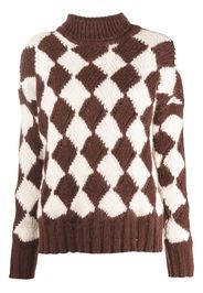 Plan C Pullover mit Rollkragen - Braun