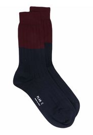 Plan C ribbed cotton socks - Blau