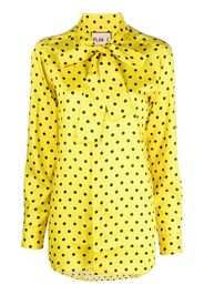 Plan C polka-dot print blouse - Gelb