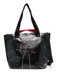 Plan C graphic-print shoulder bag - Schwarz