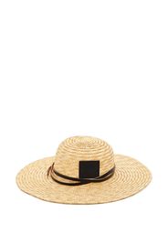 Plan C straw fedora hat - Weiß