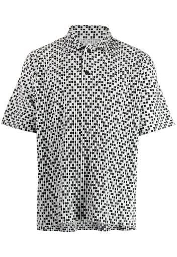 Homme Plissé Issey Miyake Poloshirt mit Karomuster - Schwarz