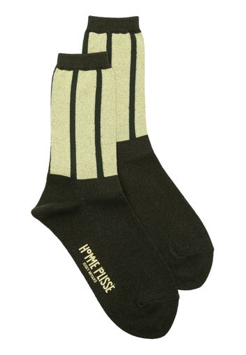 Homme Plissé Issey Miyake Washi logo-print socks - Grün