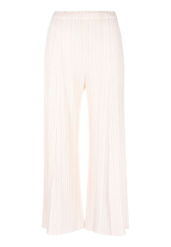 Pleats Please Issey Miyake Mellow plissé cropped trousers - Rosa