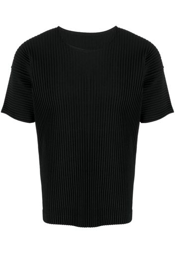 Homme Plissé Issey Miyake pleated short-sleeve T-shirt - Schwarz