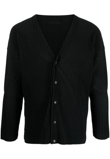 Homme Plissé Issey Miyake ribbed single-breasted blazer - Schwarz