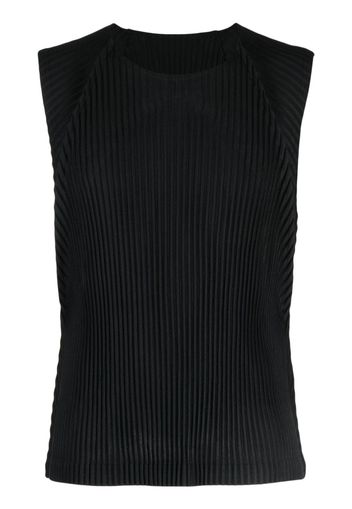 Homme Plissé Issey Miyake Mc August pleated tank top - Schwarz